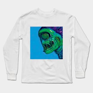 Horrific Vintage Alien Long Sleeve T-Shirt